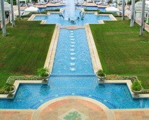 a close up of a picnic table